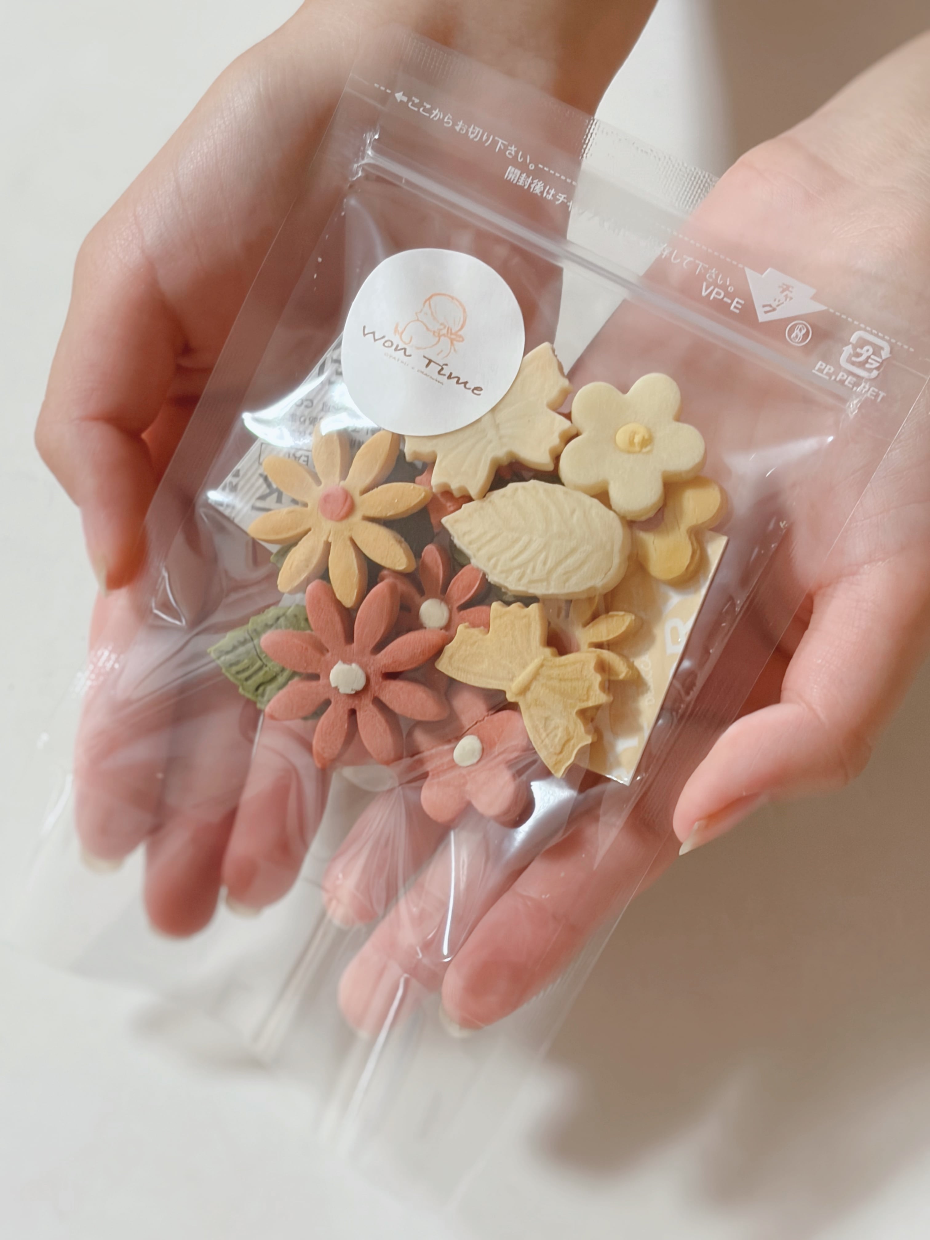 【Won Time】米粉とさつまいもの花びら無添加クッキー　25g　