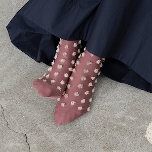 TRICOTÉ / 【23−25cm】dot fur socks TR43SO015