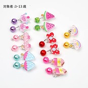 gaoxing キッズ イヤリング アクセサリー 子供のおもちゃ おまつり 景品 夏祭り こども 縁日 イヤリング クリップ式（製品容量：7ペア）
