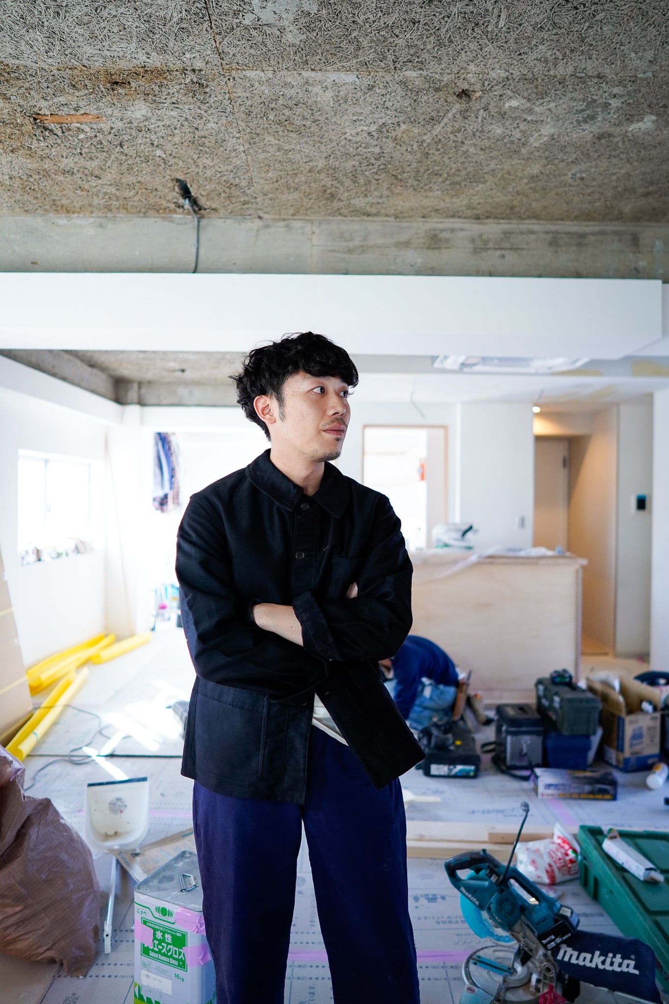 1950s Le Vetement de Force ★★★ 50S LE VETEMENT DE FORCE Black Moleskin Jacket Dead Stock