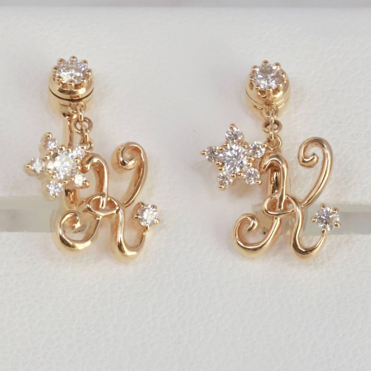 ご専用✨小寺智子 k18YG ピアス クロス ダイヤモンド0.27ct