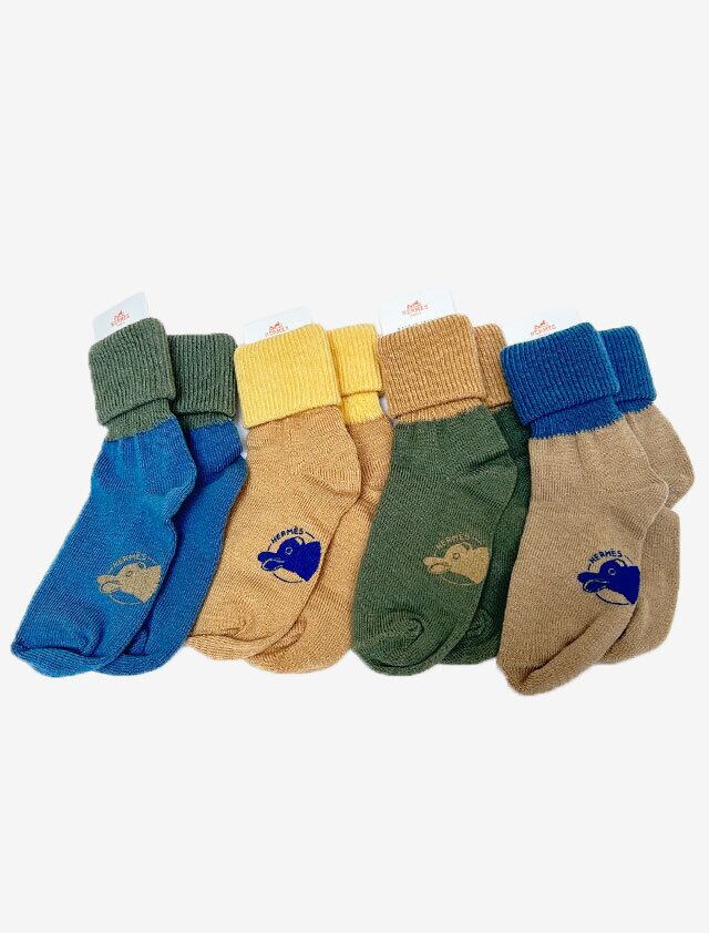 HERMES Passe-passe weekly baby socks エルメス ベビー靴下4点 セット