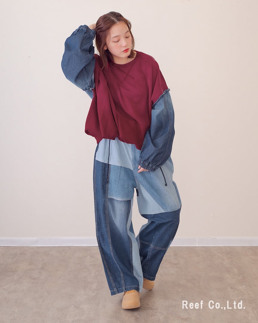 リビルドパラシュートデニムパンツ】 ST-226952 Brand：ミリロピュール