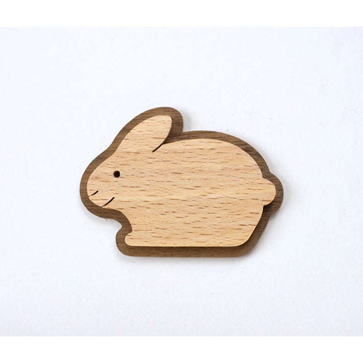 キッコロ 】動物の木製ブローチ うさぎ・ことり・ひつじ | GINZA HAKKO