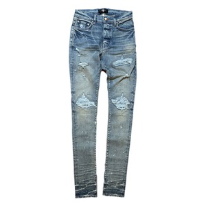AMIRI Mx1 Baby Blue Bandana Jeans /Grey Indigo