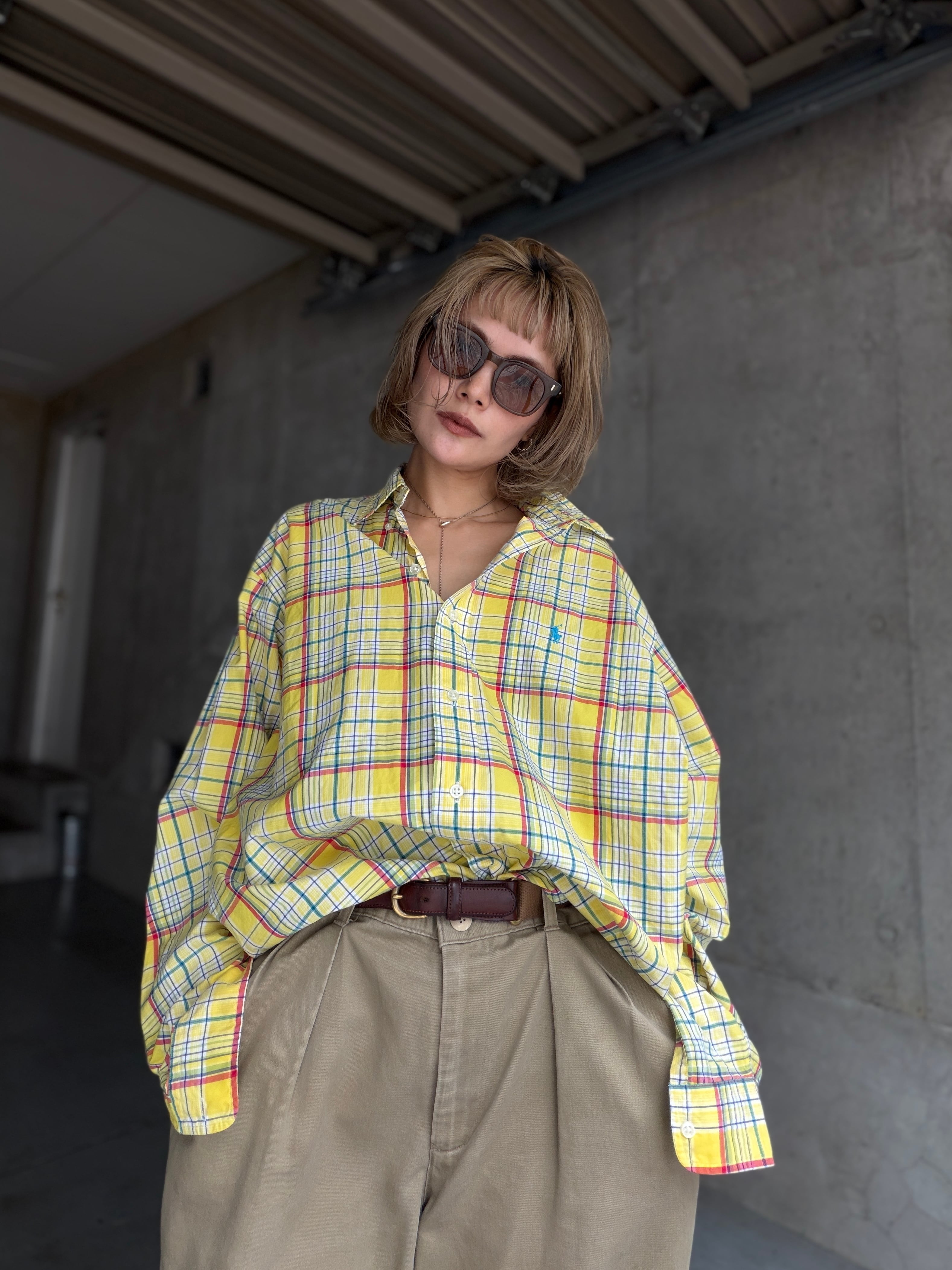 (SH1411)Ralph Lauren checked BD shirt “CLASSIC FIT”