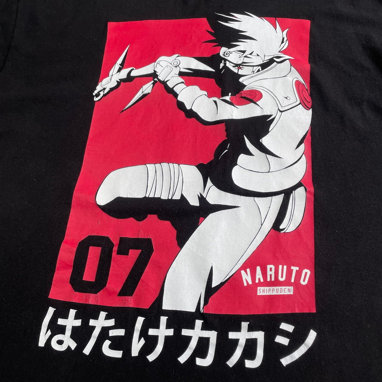 NARUTO ナルト はたけカカシ キャラクタープリントTシャツ メンズ2XL