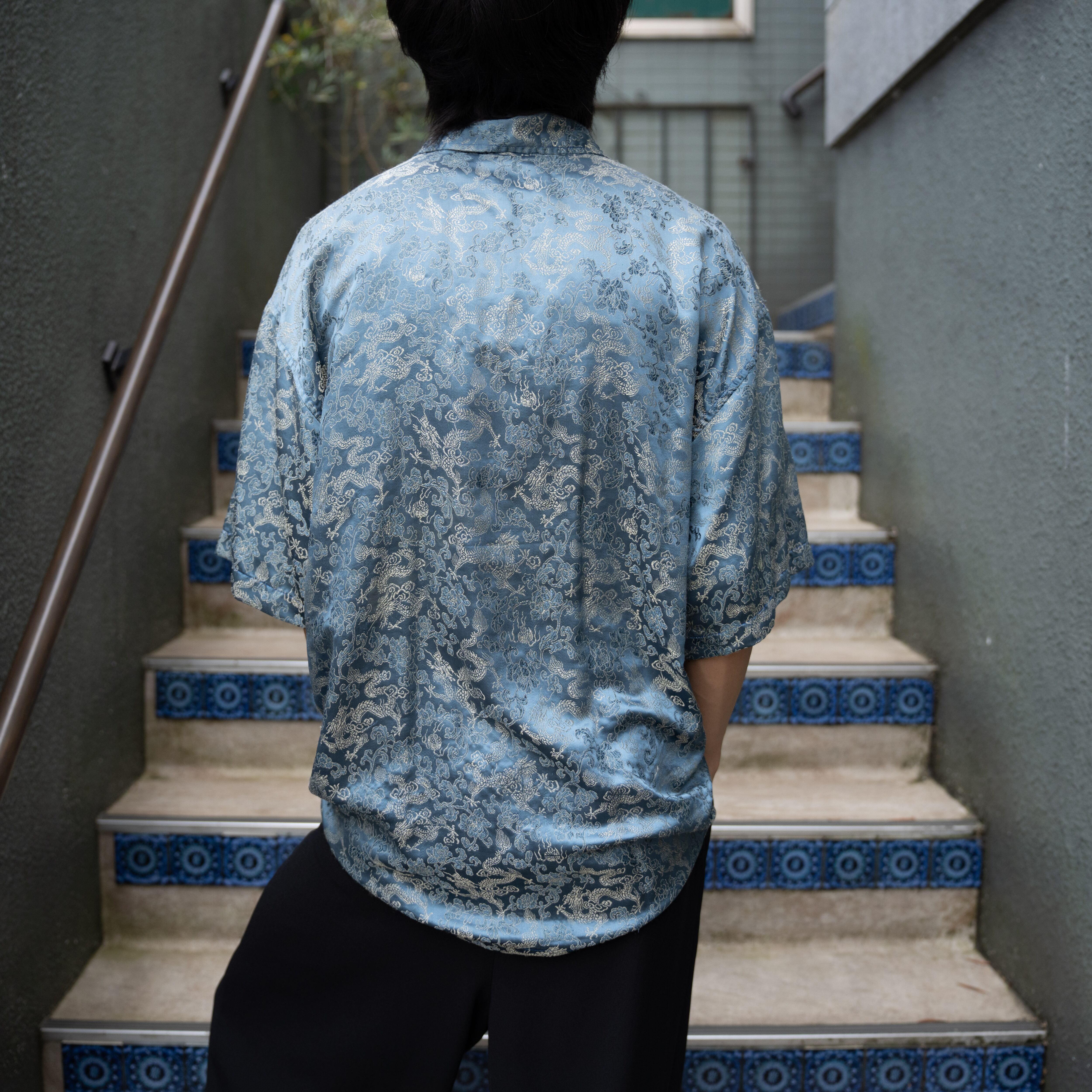 SPECIAL ITEM* USA VINTAGE ODO HALF SLEEVE EMBDOIERY JACQUARD