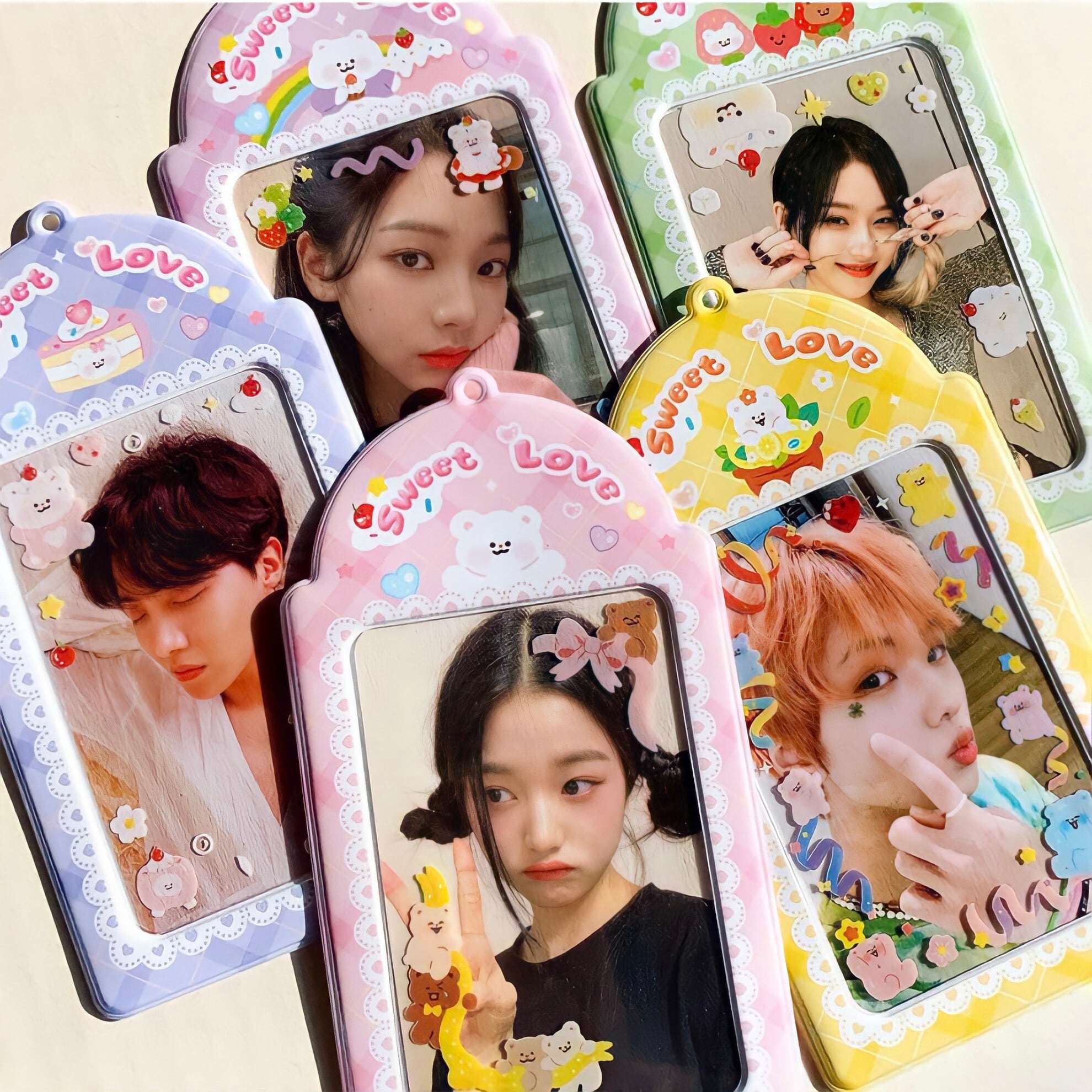 チェック フォトカードホルダー トレカケース 韓国文具 韓国雑貨 Pink Rue La Violette チェック フォトカードホルダー トレカケース 韓国文具 韓国雑貨 Pink Rue La Violette