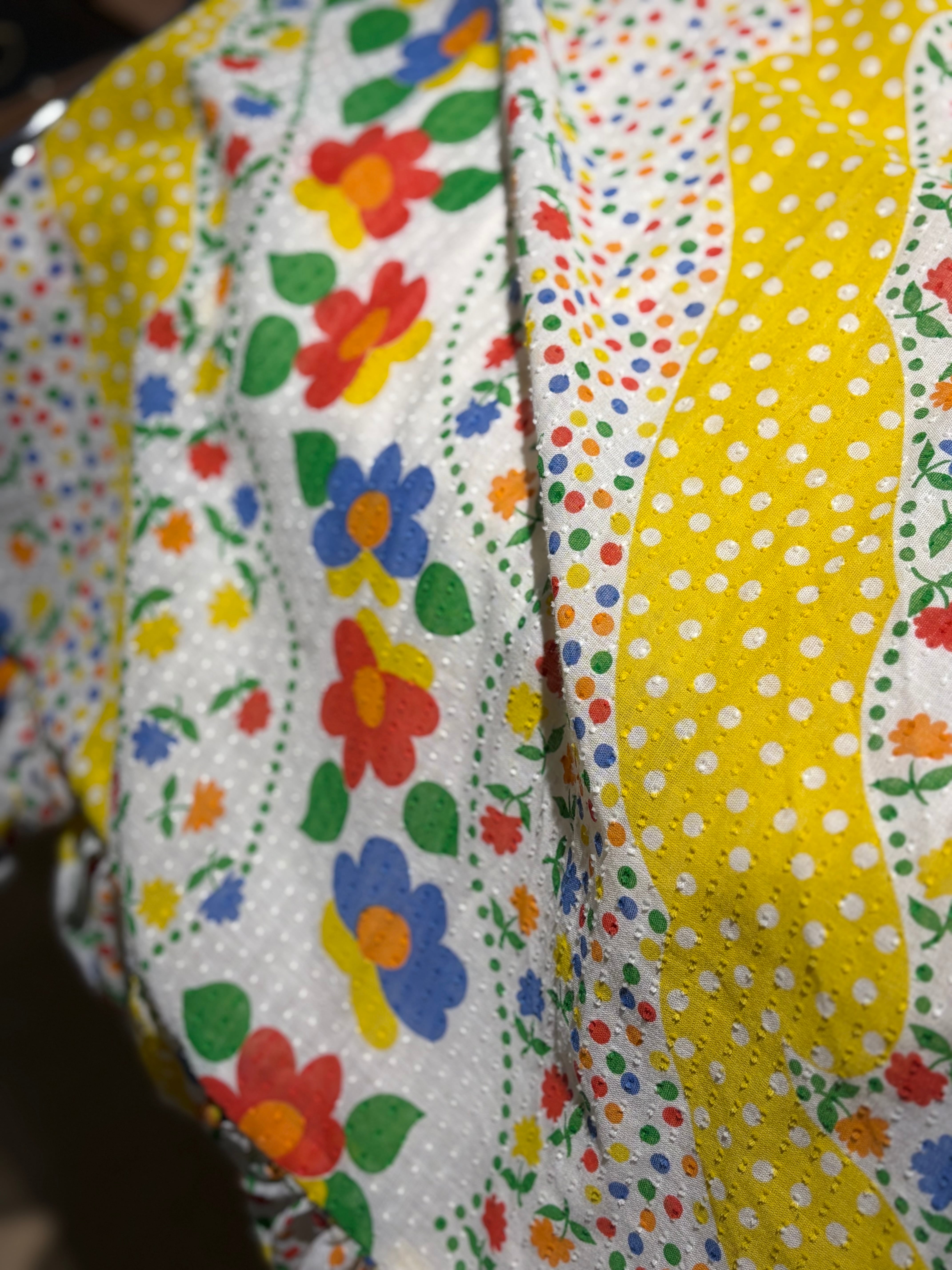 70s London vintage cotton long skirt | sunnyvintage