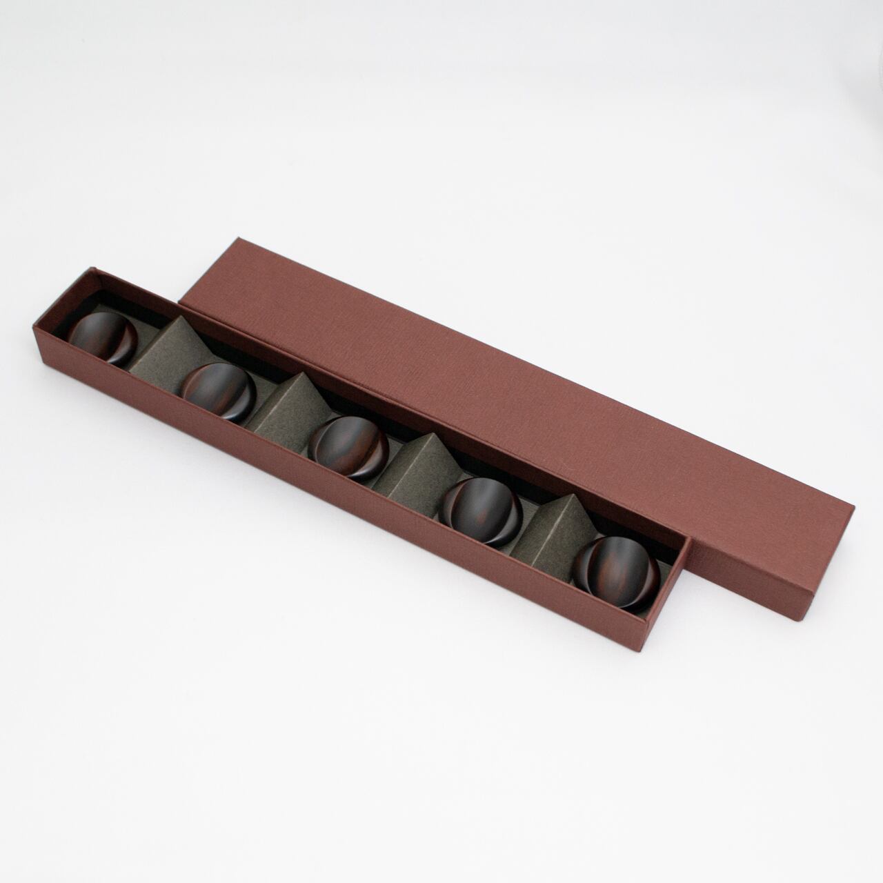 手作り漆器】黒檀 箸置き5個セット | U-en Art online shop