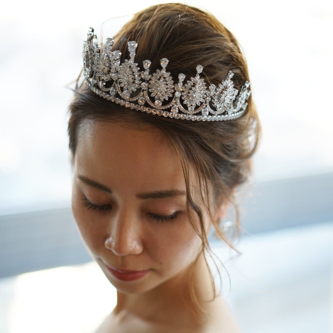 H-143 Zirconia Crown Olivia Tiara 0995 | ウェディング H-143 Zirconia Crown Olivia Tiara 0995 | ウェディング