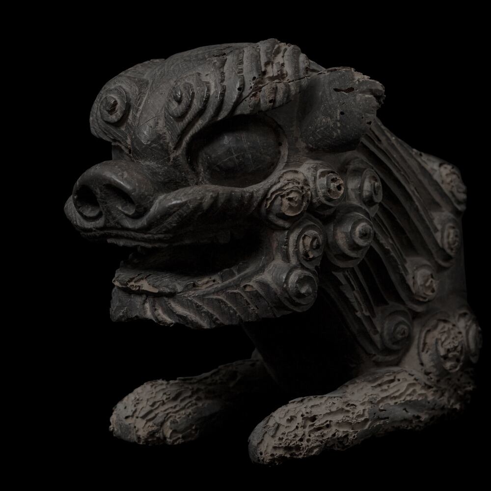 社寺彫刻 獅子守護獣 木像, 日本, 江戸時代, 17世紀-18世紀. | olim