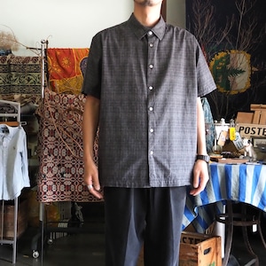 Van Heusen Cotton×Rayon S/S Shirt XL コットン×レーヨン 織柄 半袖シャツ