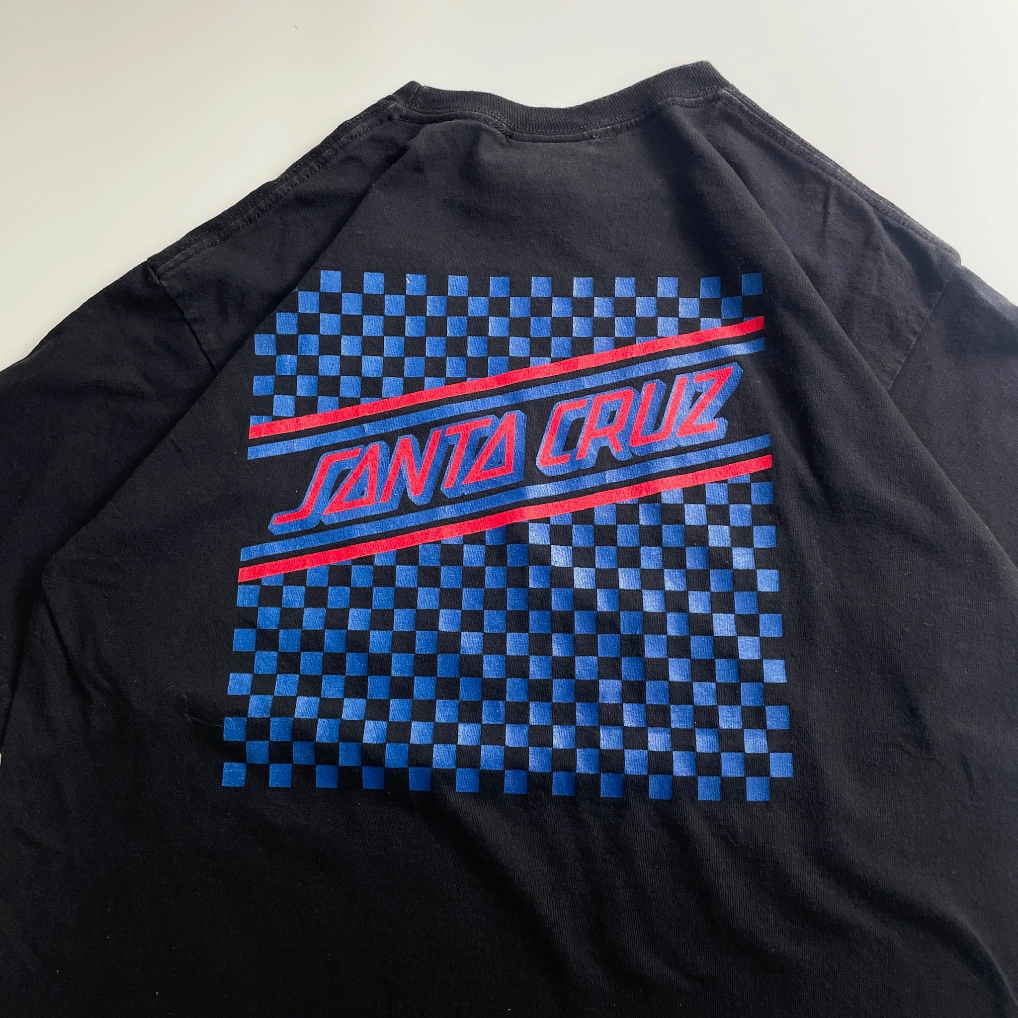 00s NHS Santa Cruz Checker Logo Back Print T-Shirt