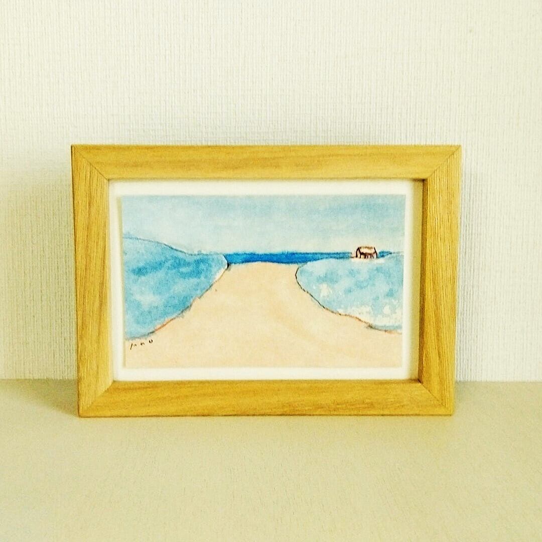 絵画　額装　水彩画肉筆　鎌苅登代子『ベネチア サンロレンツオ橋』1985年 絵画 額装 水彩画肉筆 鎌苅登代子『ベネチア サンロレンツオ橋