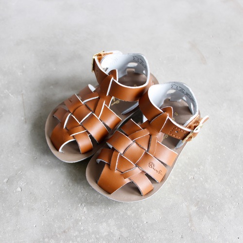 《SALTWATER SANDALS》Shark / tan / 16.3-19.2cm