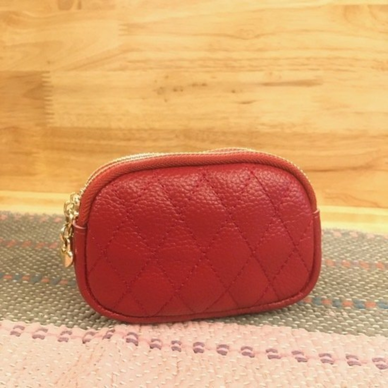 TOPANGA Bag キルティングポーチ レッド
