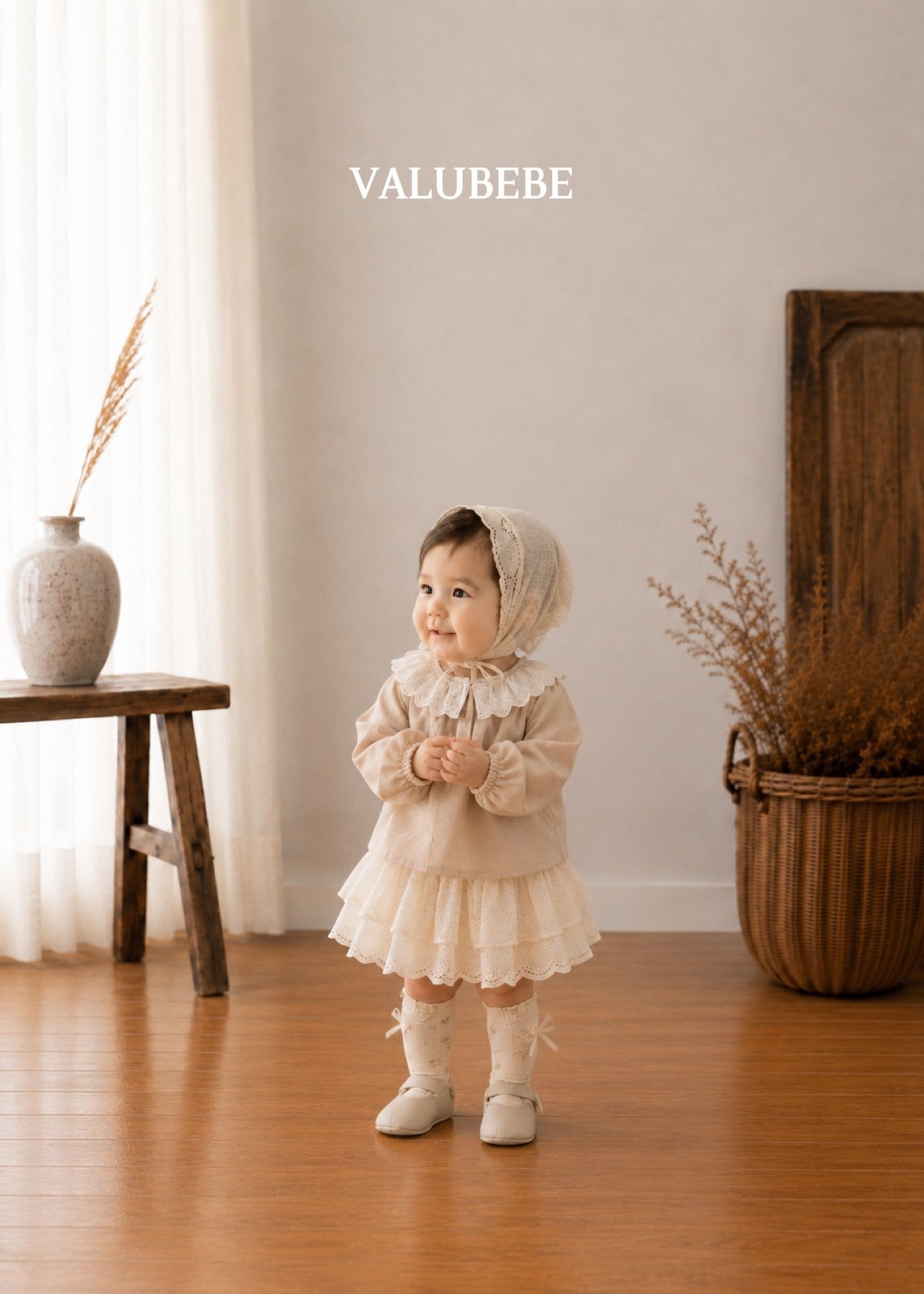 送料無料【予約】/ フラワー配色スカート/ valubebe