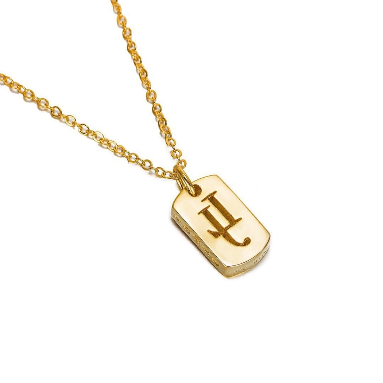 LJ DOGTAG NECKLACE GOLD