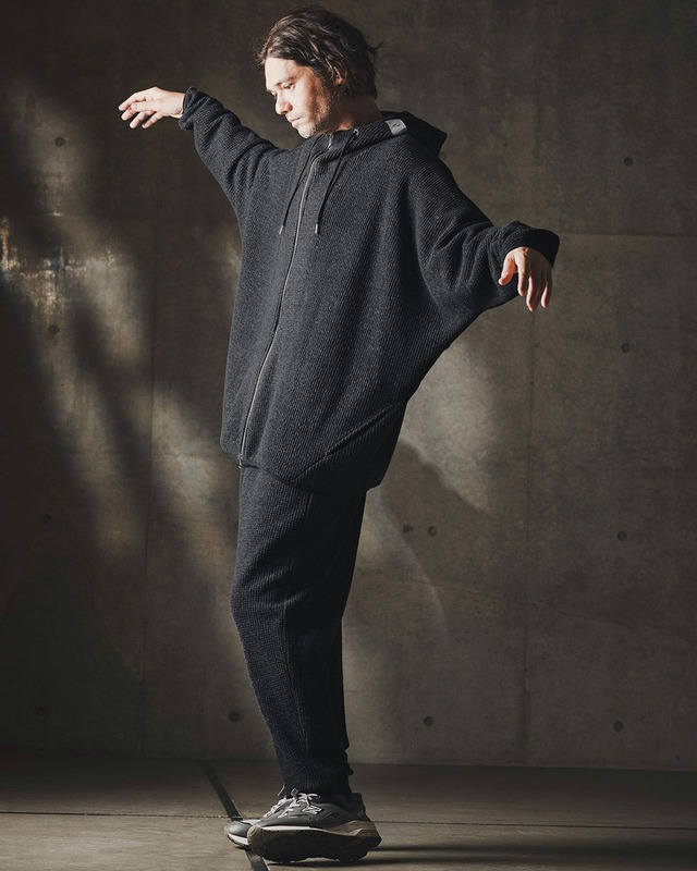 【GLIMCLAP】ワッフル ジップアップパーカー　(19-013-gla-cf)