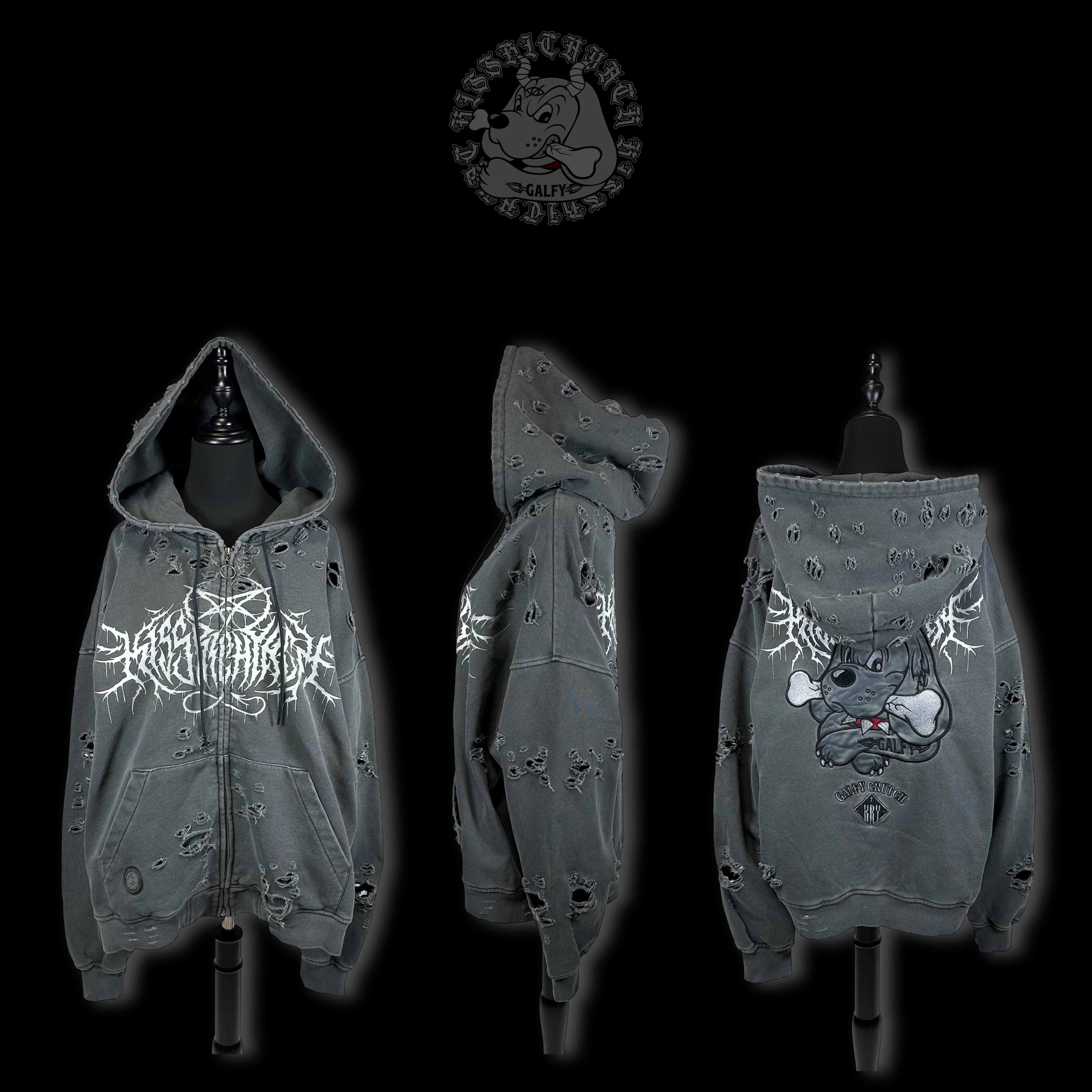 予約】「ブリーチぼろぼろパーカー」 | KRY clothing
