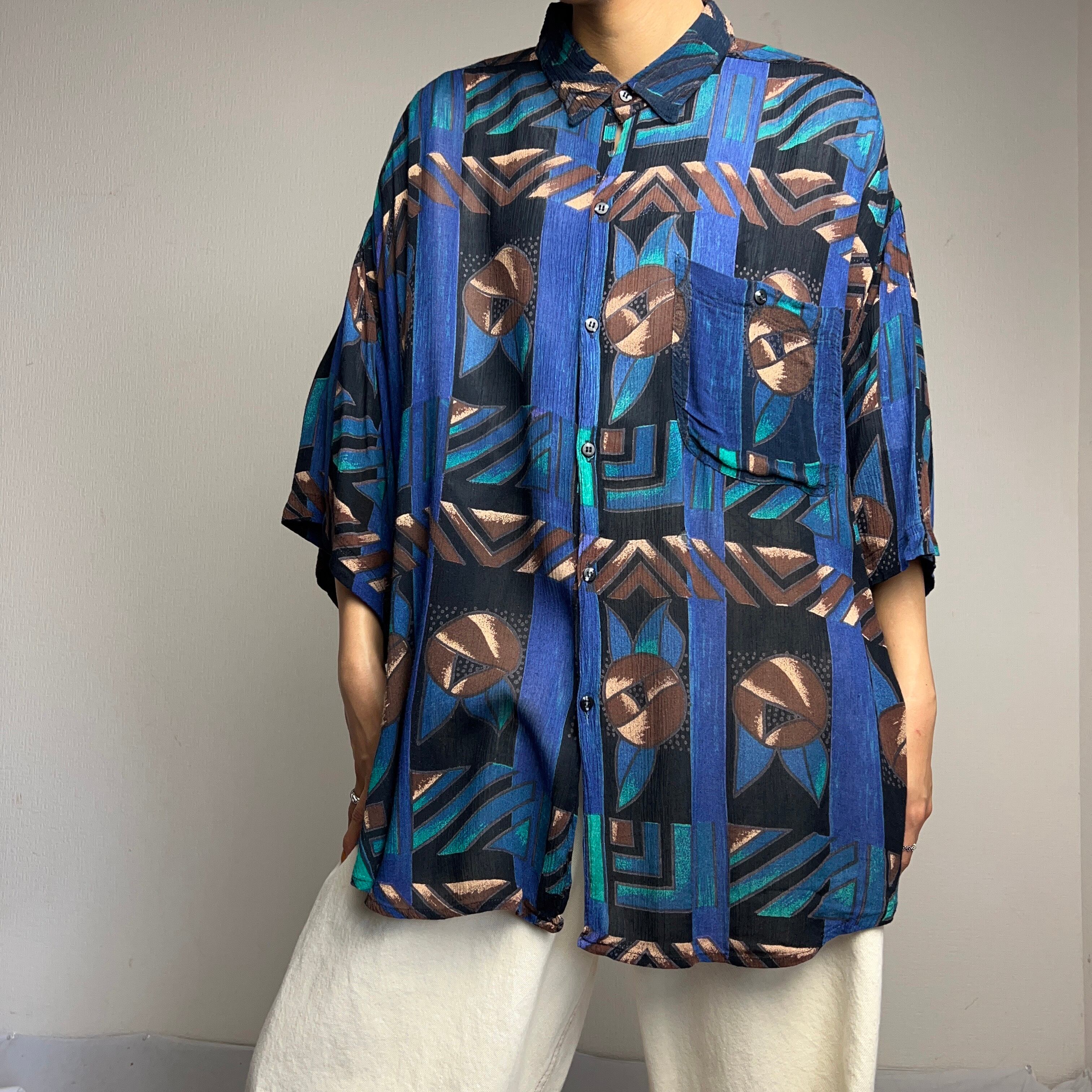 's "GOOUCH" 総柄S/S RAYON SHIRT SIZE XLA