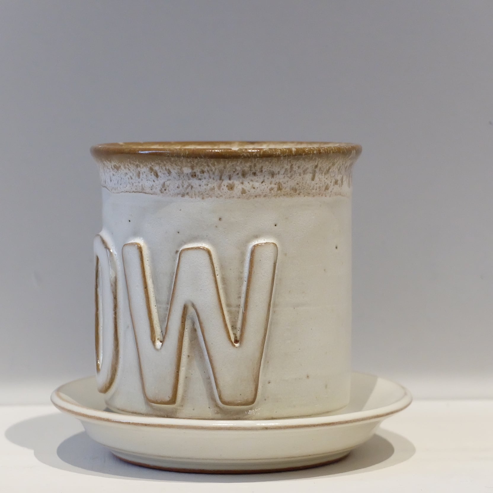 BROWN by 2-tacsのPOTTERY SERIES 陶器プランター 茶 BROWN by 2-tacs