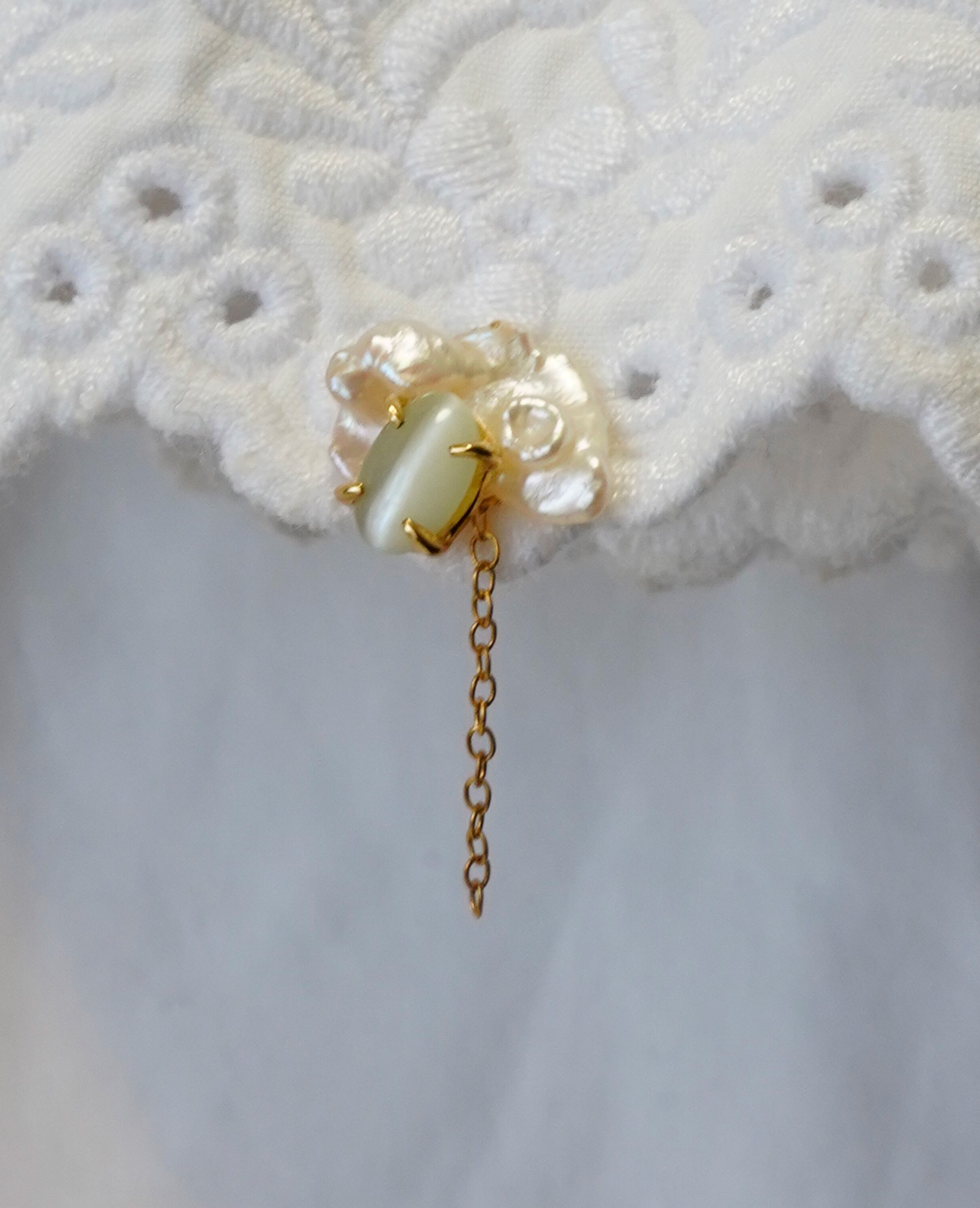 (SV)Thalatta pierced(Chrysoberyl Cat's Eye)