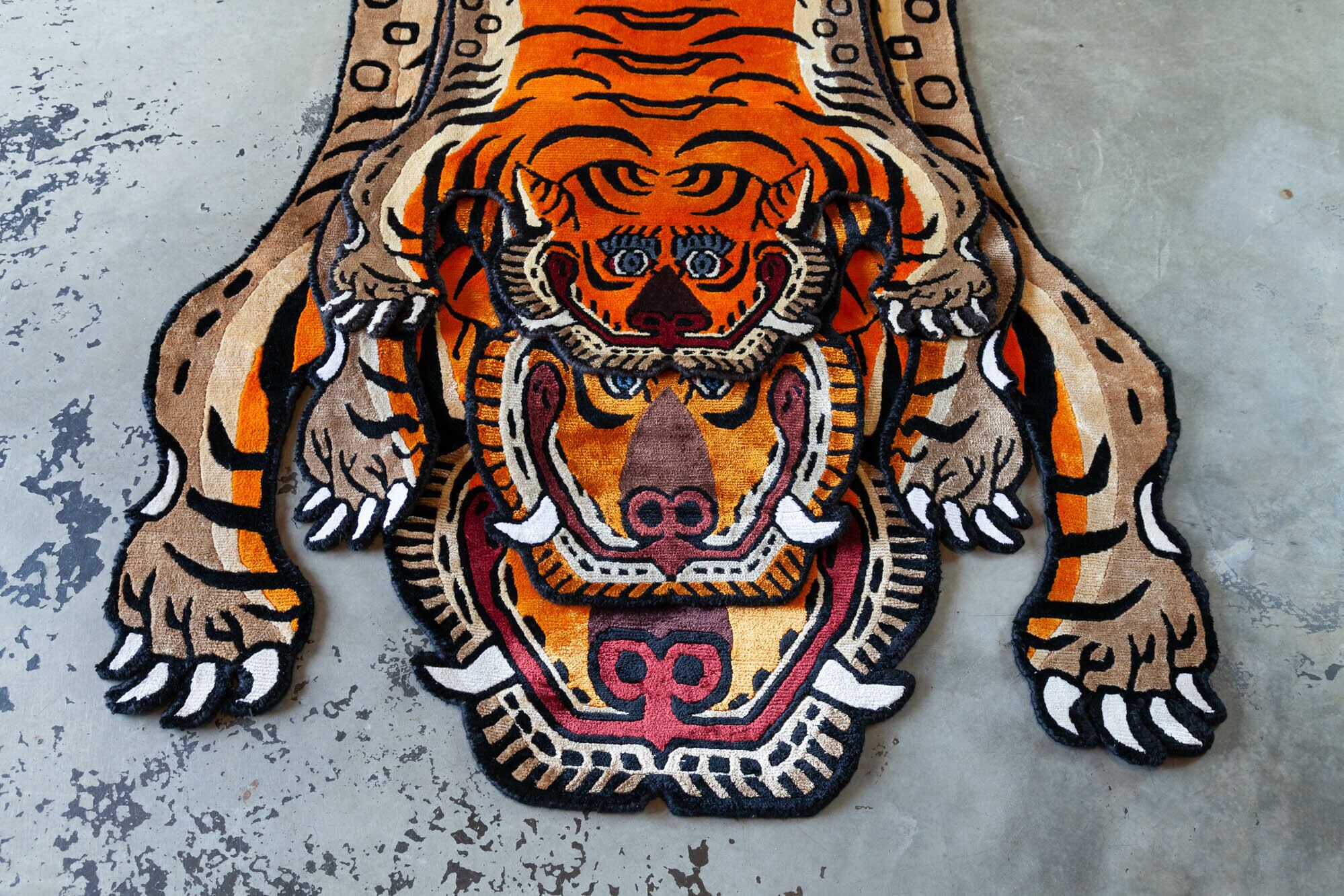 Tibetan Tiger Rug 《Mサイズ•シルク003》チベタンタイガーラグ