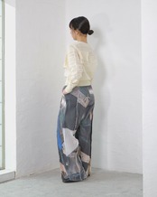 kotoha yokozawa - Graphic Yoryu Pants ：Mono Coil｜グラフィック楊柳／風景プリント／size 4