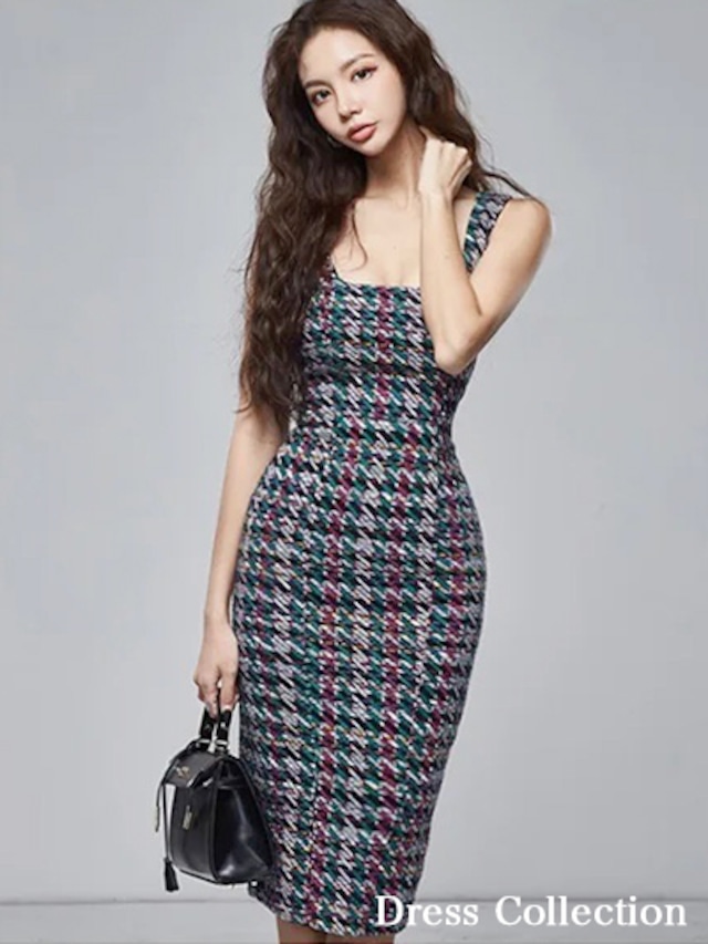 《プチプラ》スクエアセクシーカットワンピース/キャバドレス/韓国ドレス