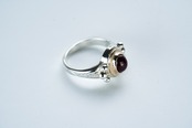 R-097 K10 Circle Native Oval Signet Ring (Ruby)