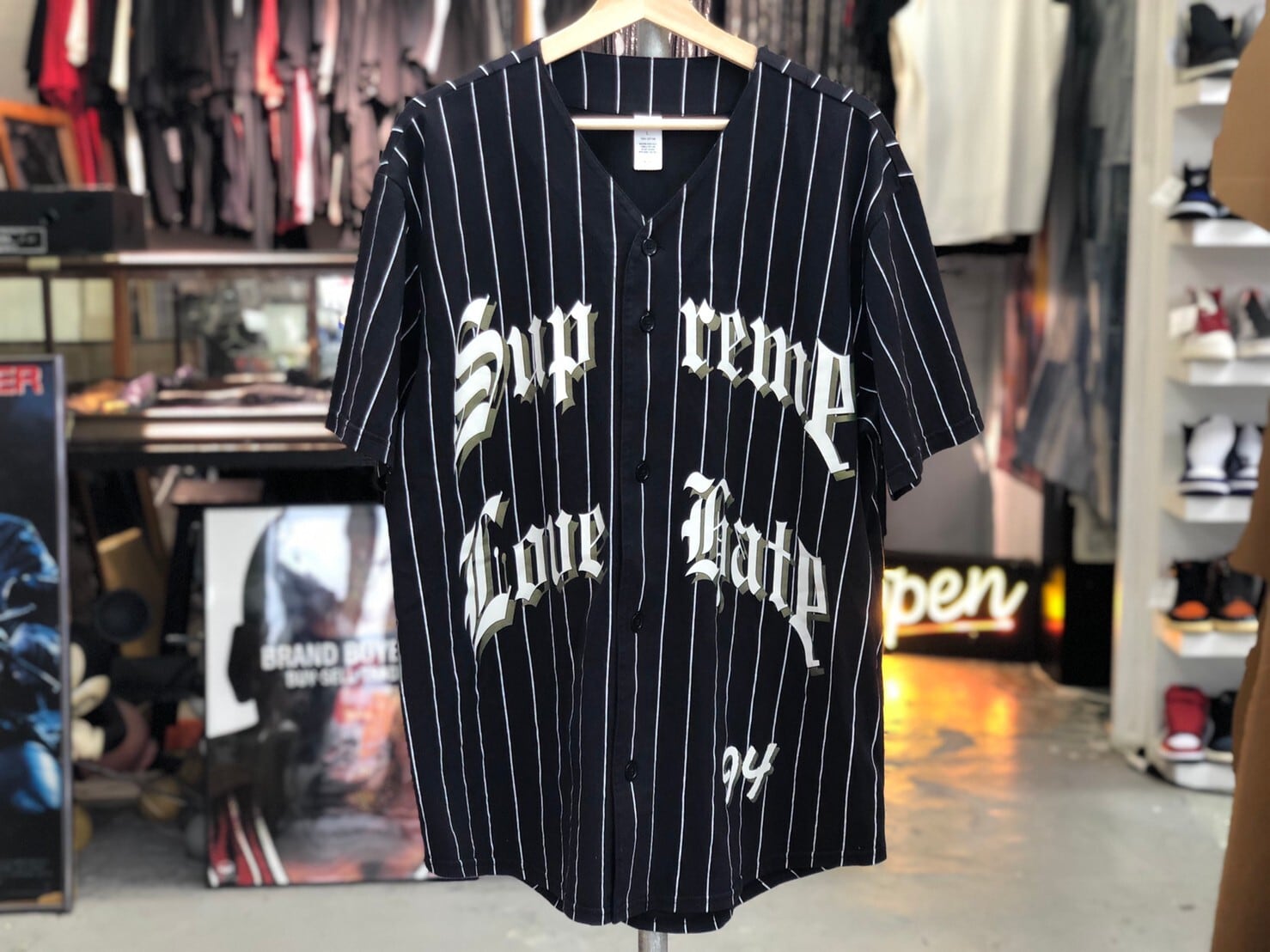 Supreme 19AW LOVE HATE BASEBALL JERSEY LARGE 709148 | BRAND BUYERS  