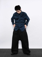 7440 37 1 Wide Pleated Denim Trousers