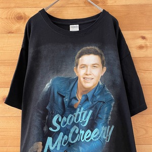 【anvil】スコッティマクレアリー Scott McCreery プリントTシャツ ツアーTシャツ バックプリント Lサイズ US古着 アメリカ古着