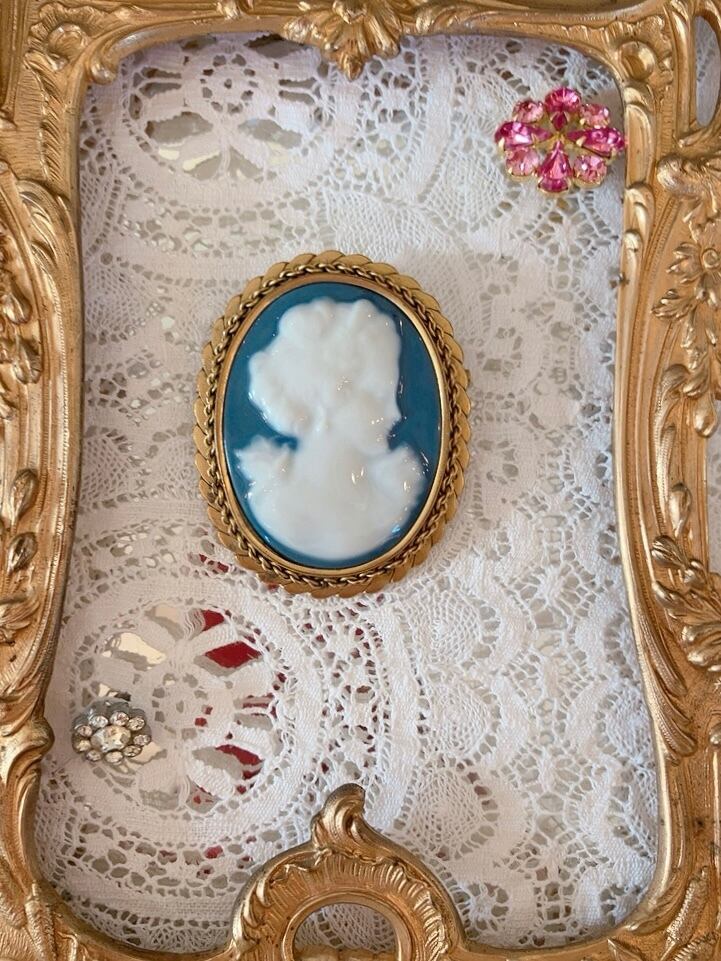 フランス リモージュ焼きブローチ | AntiqueRose