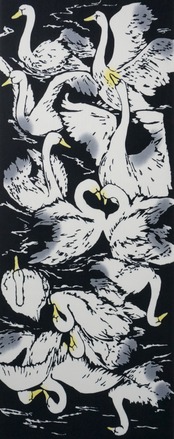 RumiRock 反物 ゆかた「白鳥」　[A1610]