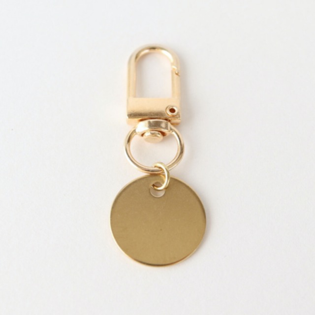 プレートキーホルダー｜名入れ無料｜選べる刻印｜真鍮アクセサリー