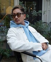 【#Re:room】 WHITE DENIM BIG JACKET［REJ121］