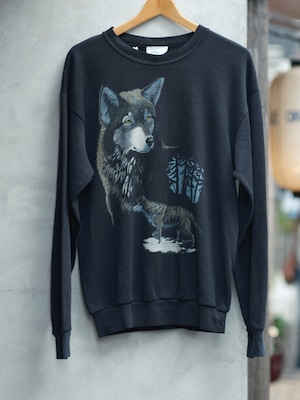 1990s WOLF PRINT SWEAT SHIRTS : 1