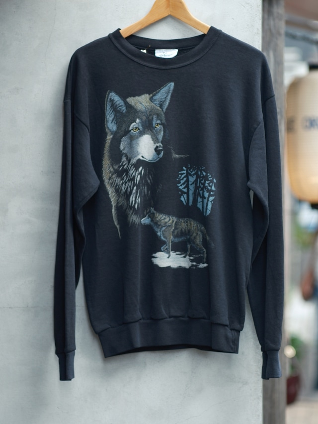 1990s WOLF PRINT SWEAT SHIRTS : 1
