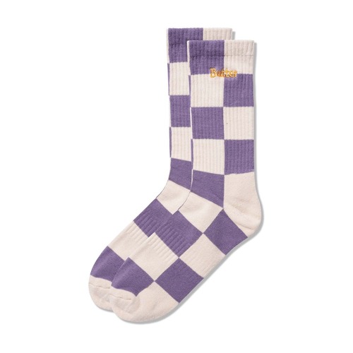 BUTTER GOODS【Checkered Socks - Lavender】