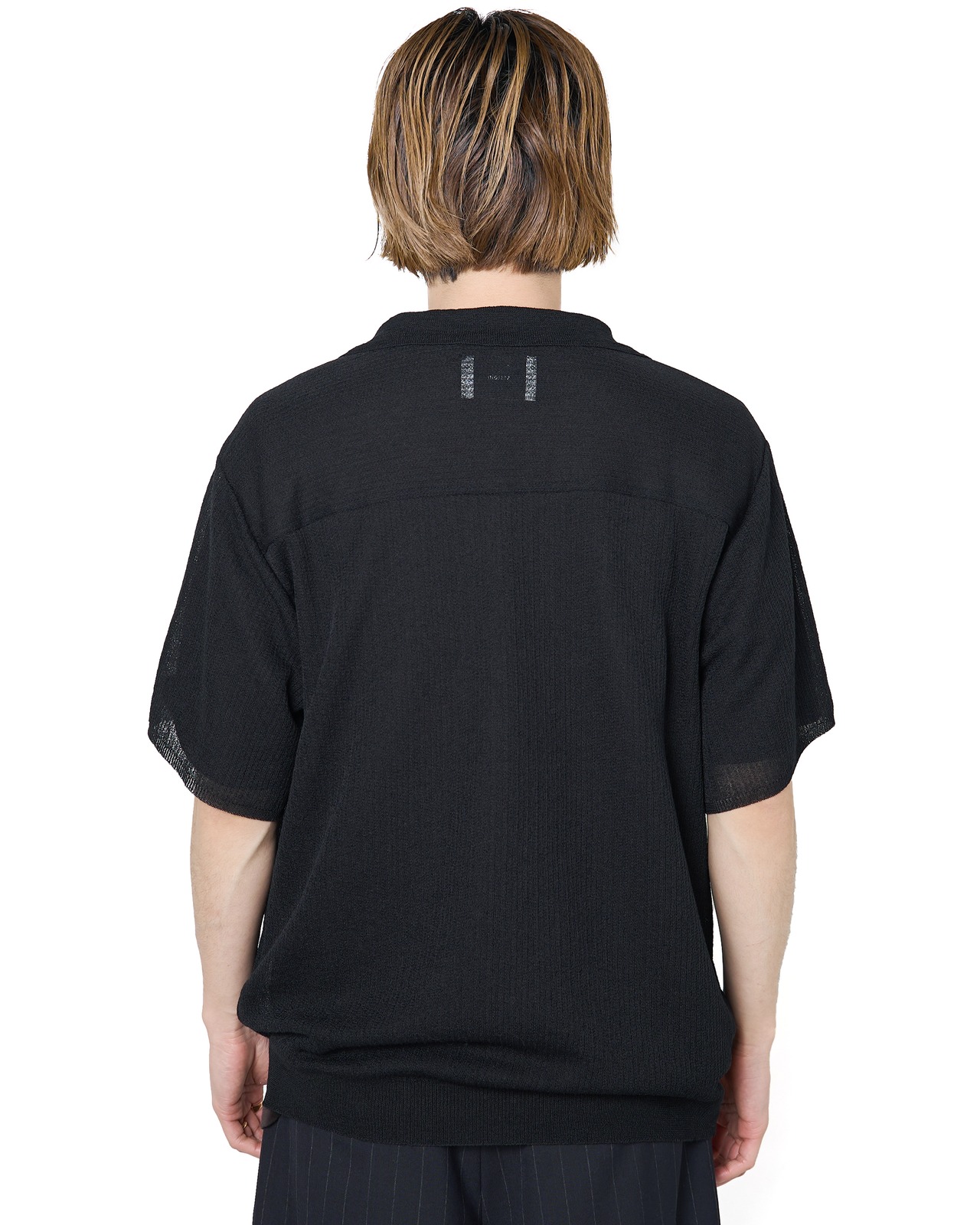 ssstein "PE/RAMIE KNIT SS SKIPPER〔BLACK〕"