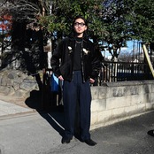 OLD JOE / STUNNING VELVET SOUVENIR JACKET(Niwatori to Hiyoko) コーディネート