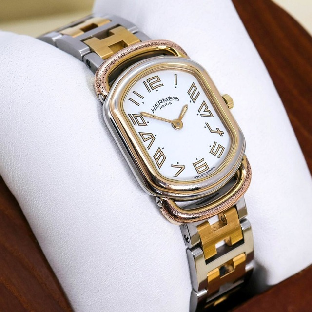 ジャンク品 Hermes ラリー 腕時計 コンビ レディース 2針 1184 | Like