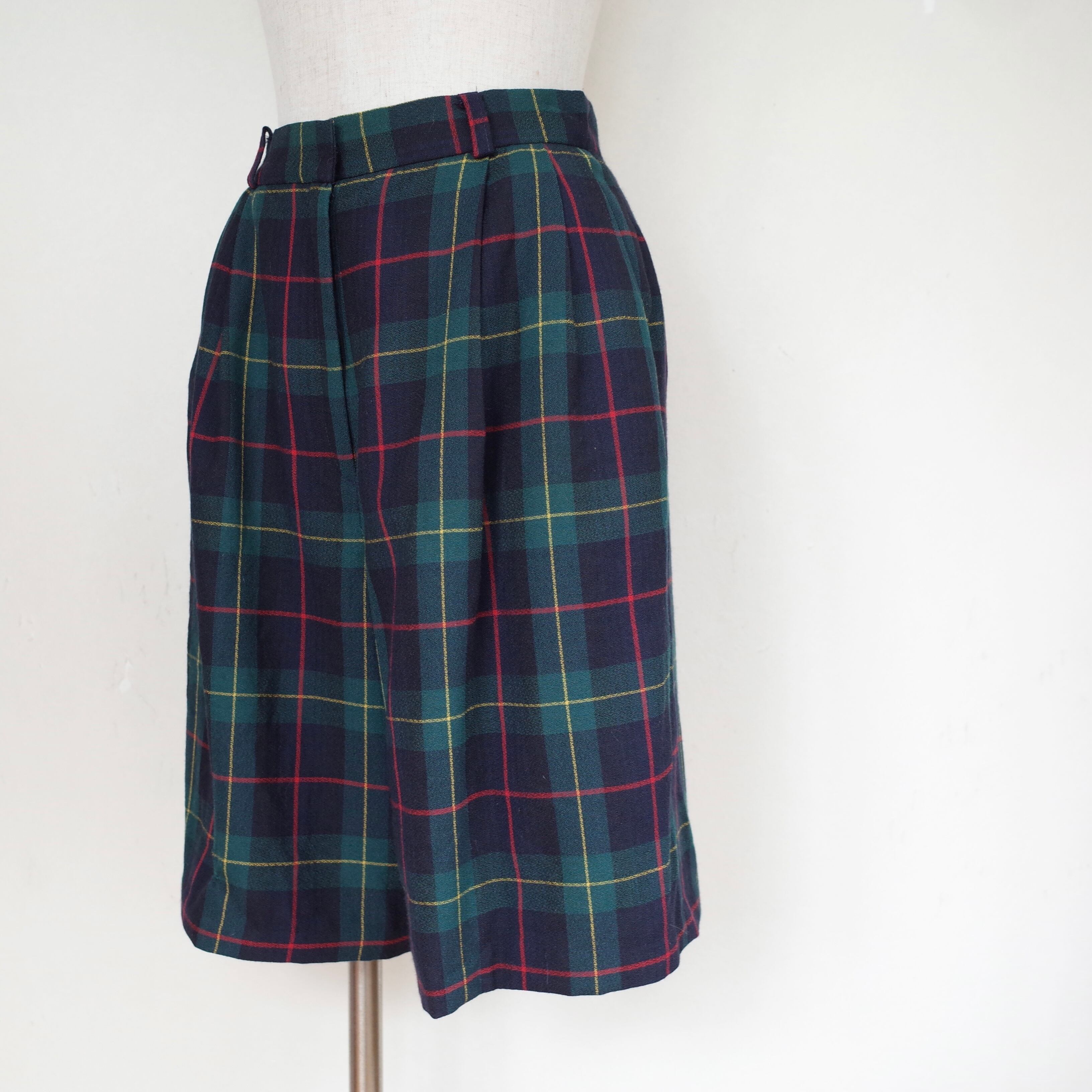 80s JH Collectibles wool checked culotte