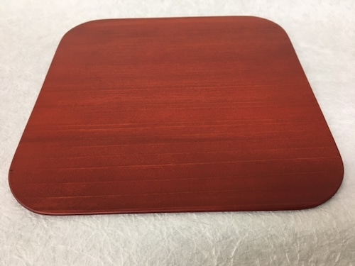 YE-5 国産間伐材使用 角マウスパッド レッド Thinned Wood Mouse Pad Vermilion