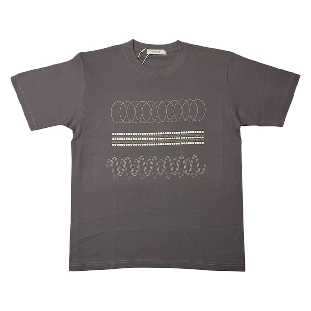 【HOUSSE】 RHYTHM S/S T (Charcoal)〈国内送料無料〉