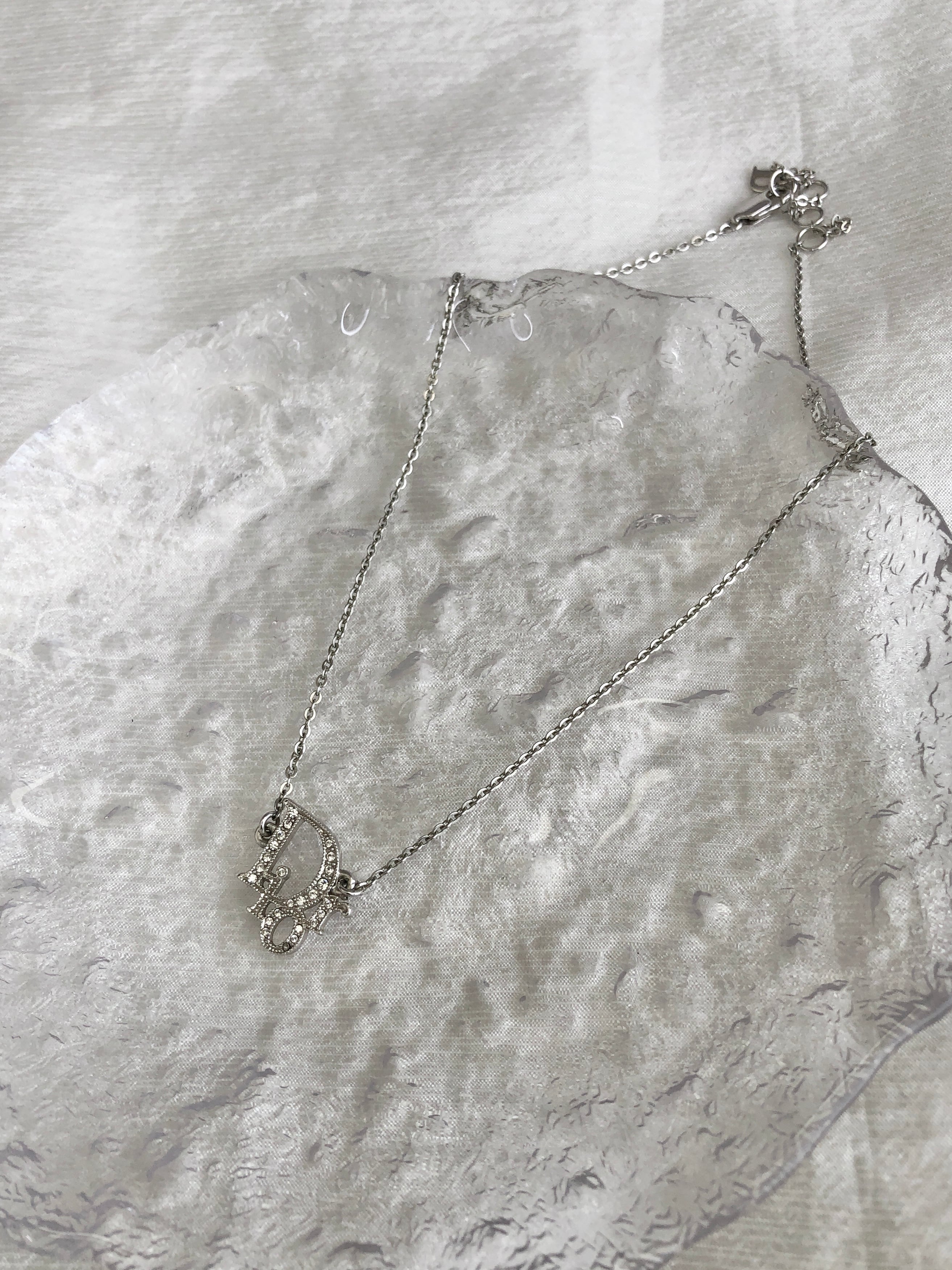 Christian Dior クリスチャン ディオール ネックレス シルバー DIOR